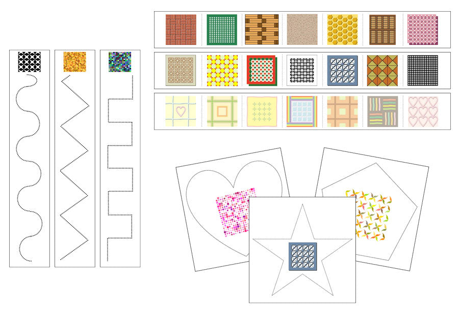 Patterns Cutting Work - Preschool Activity - Montessori Print Shop Digital Download