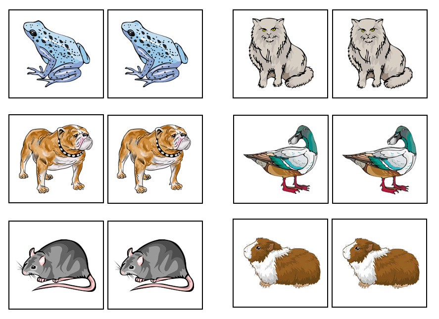 Pets Match-Up & Memory Game - Montessori Print Shop Digital Download preschool activity