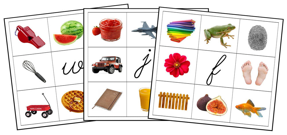 Phonetic Letter Mats (Cursive) - Montessori Print Shop Digital Download