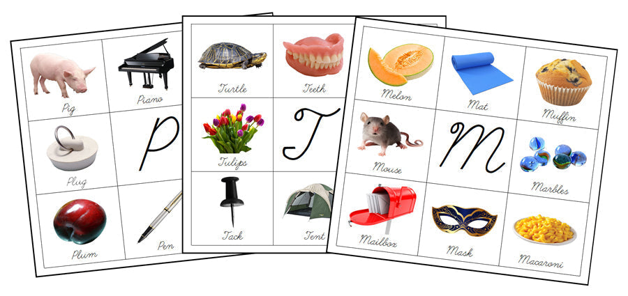 Phonetic Letter Mats CAPITALS (cursive) - Montessori Print Shop Digital Download Language Resource