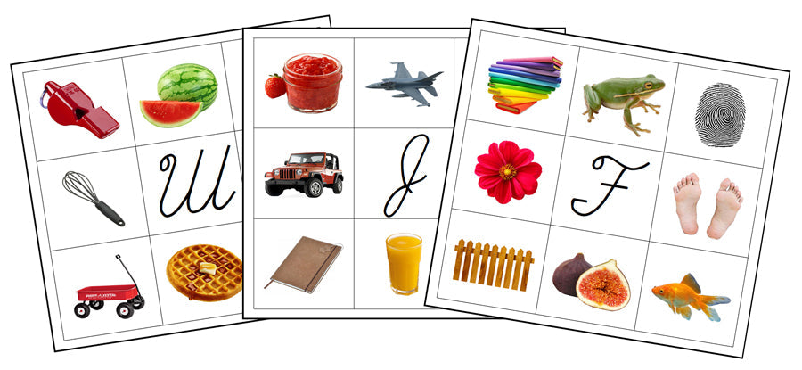 Phonetic Letter Mats CAPITALS (cursive) - Montessori Print Shop Digital Download Language Resource