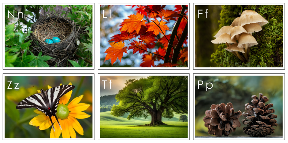 Phonetic Nature Alphabet Cards - - Montessori Print Shop Digital Download