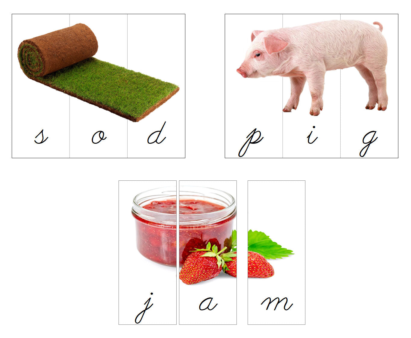 Phonetic Word Puzzles - Montessori Print Shop Digital Download language materials