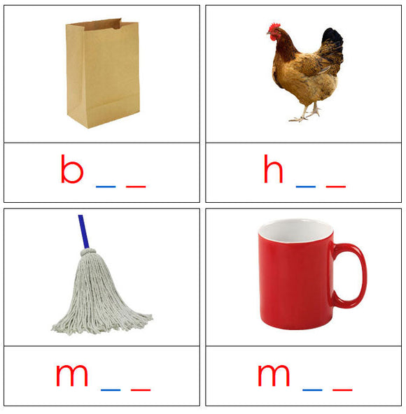 Phonetic Picture Cards - Initial Letters - Montessori Print Shop Digital Download