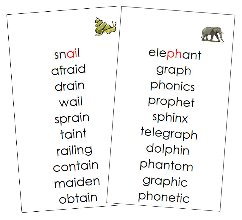 Montessori Step 3 Language Series Bundle - Phonogram Cards - Montessori Print Shop language program
