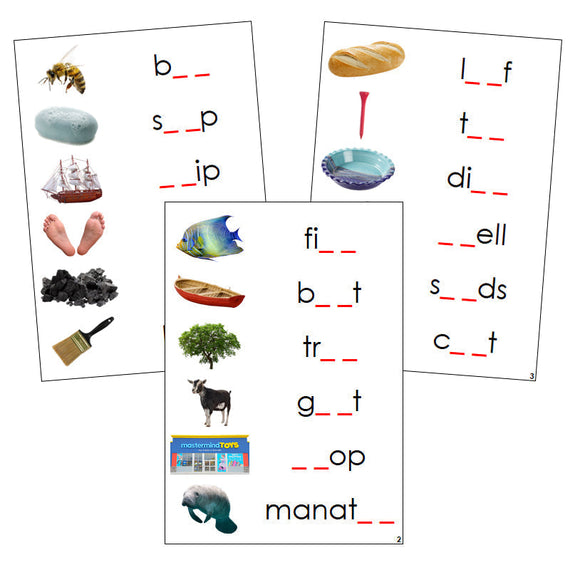 Step 3: Phonogram Sound Cards - Set 1 (photos) - Montessori Print Shop language program