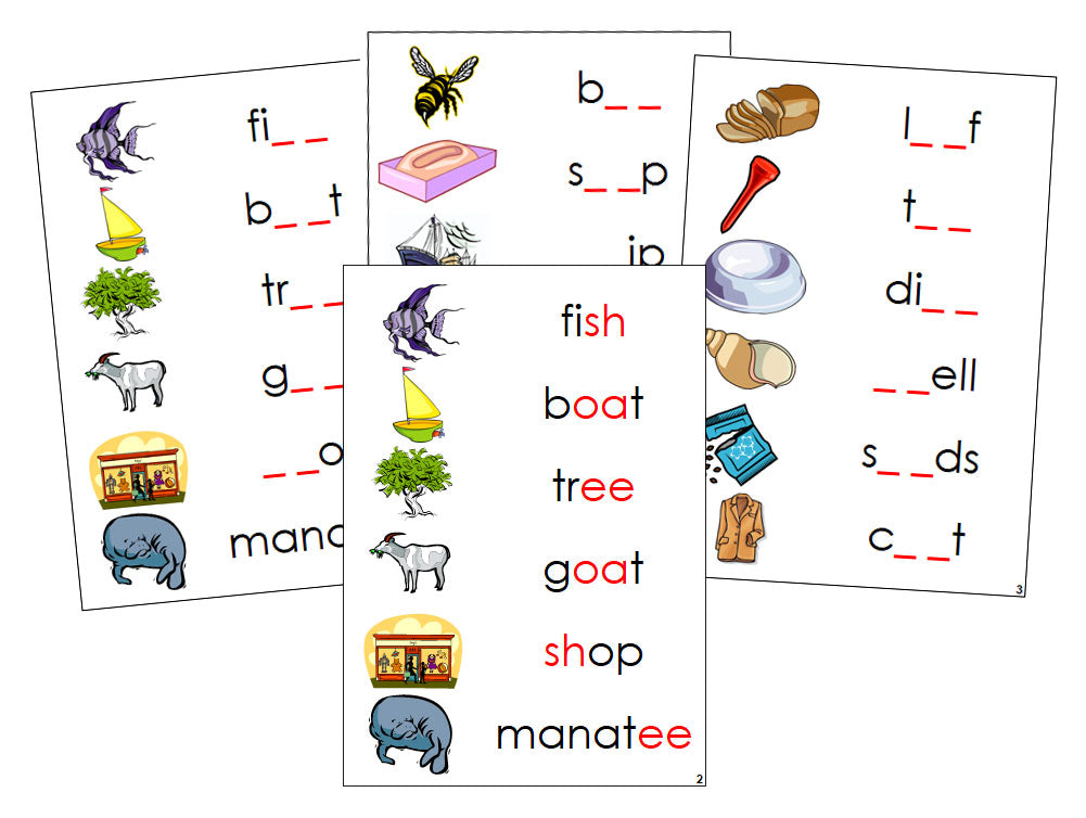 Montessori Step 3 Language Series Bundle - Phonogram Sound Cards - Montessori Print Shop language program