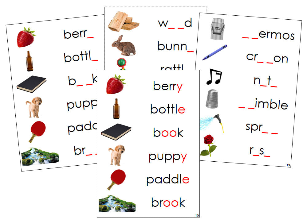 Montessori Step 3: Phonogram Sound Cards - Set 2 (photos) - Montessori Print Shop language program