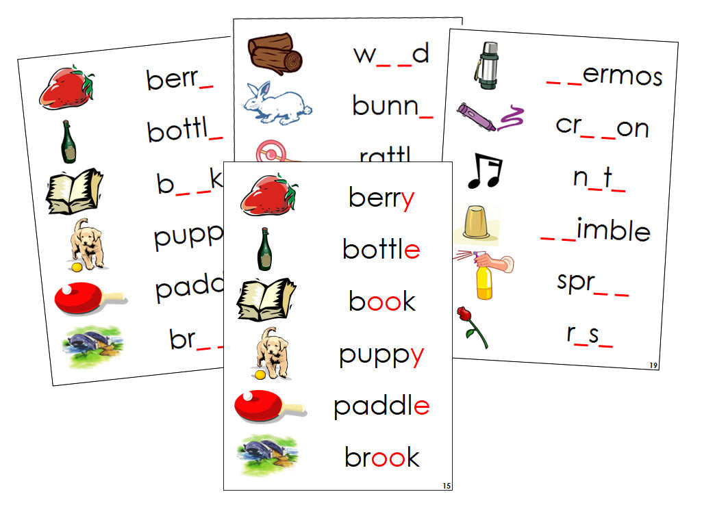 Step 3: Phonogram Sound Cards Set 2 - Montessori language cards - Montessori Print Shop