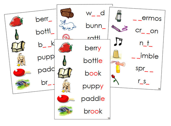 Step 3: Phonogram Sound Cards Set 2 - Montessori language cards - Montessori Print Shop
