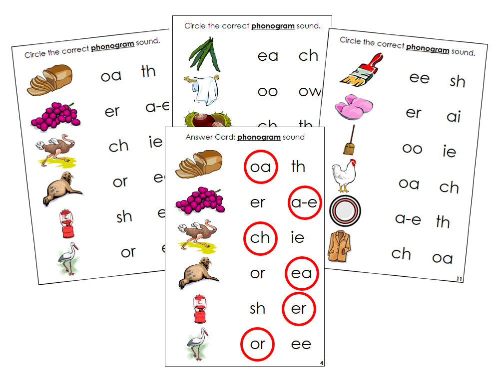 Montessori Step 3 Language Series Bundle - Phonogram Sound Cards - Montessori Print Shop language program
