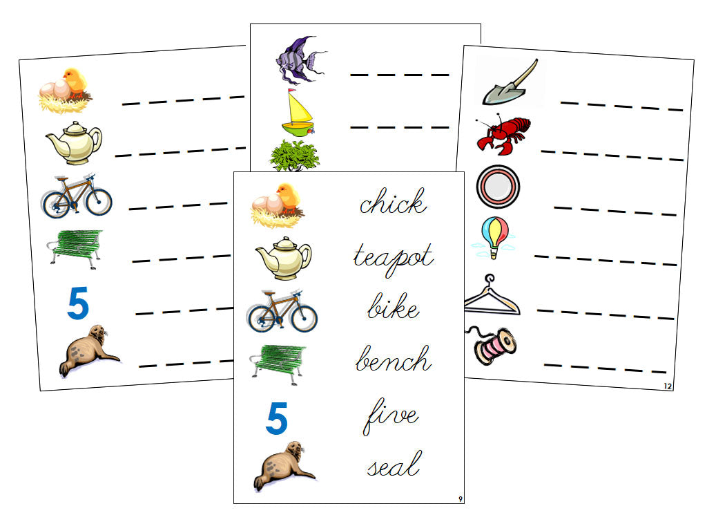 Montessori Step 3 Language Series Bundle - CURSIVE - Phonogram Spelling Cards - Montessori Print Shop Language Program