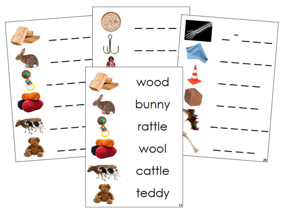 Montessori Step 3: Phonogram Spelling Cards - Set 2 (photos) - Montessori Print Shop Digital Download