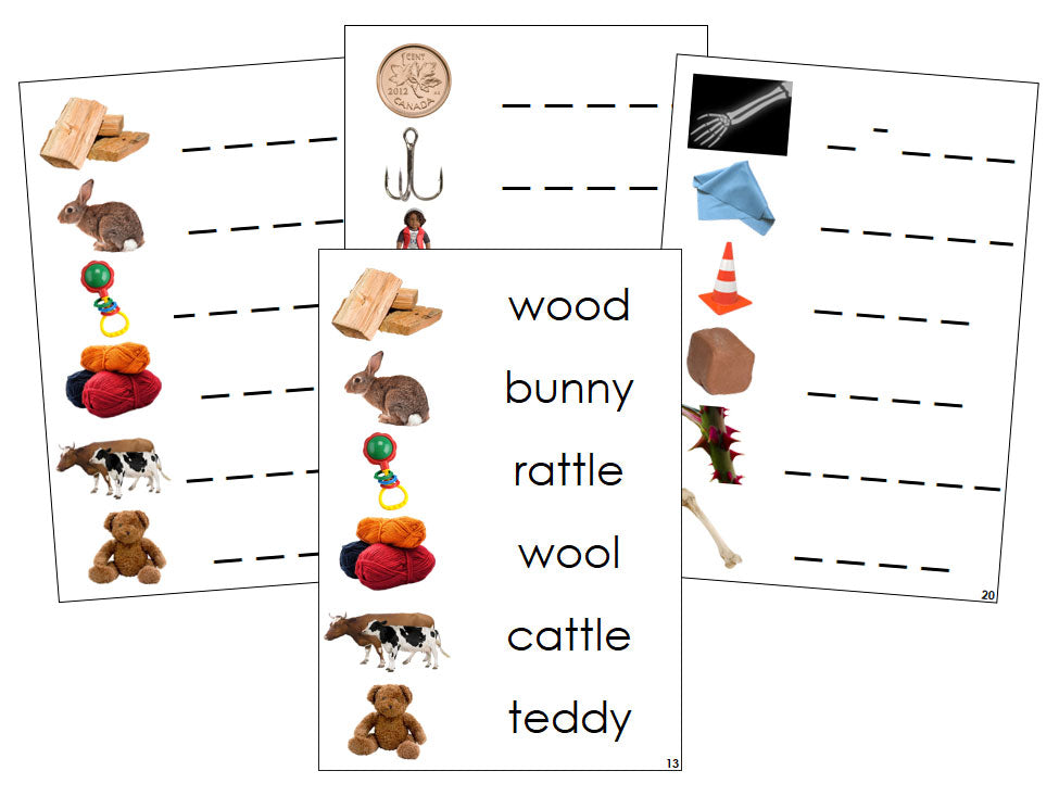 Montessori Step 3: Phonogram Spelling Cards - Set 2 (photos) - Montessori Print Shop Digital Download
