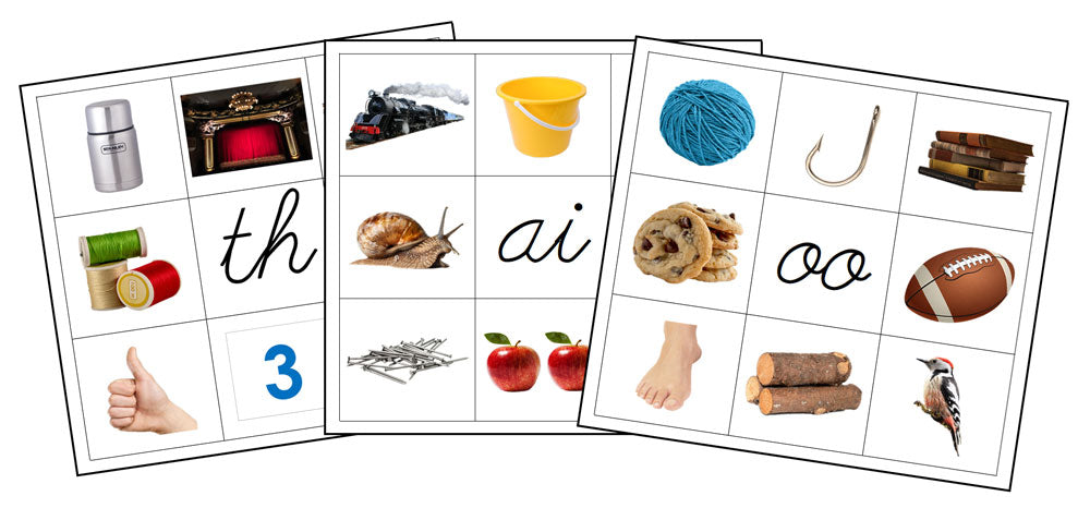 Phonogram Letter Mats (cursive) - Montessori Print Shop Digital Download Sound Game Activity