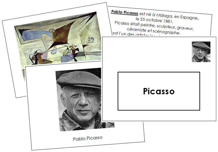 French - Pablo Picasso Art Book - Montessori Print Shop Digital Download