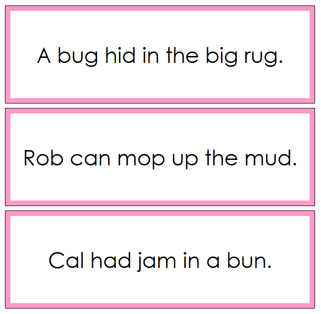 Montessori Pink Language Series Bundle - Pink Phonetic Sentences (set 3) - Montessori Print Shop Digital Download phonics program 