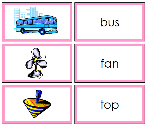 Montessori Pink Language Series Bundle - Pink Phonetic Words & Labels - Montessori Print Shop phonic program