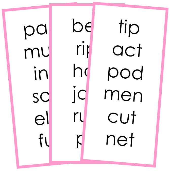 Montessori Pink Language Series Bundle - Pink Phonetic Word Lists - Montessori Print Shop Digital Download phonics program