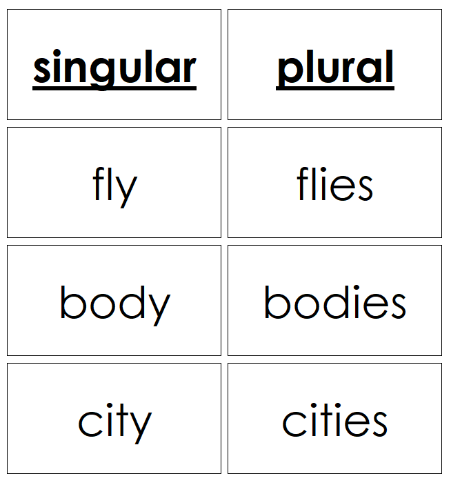 Plural Series Cards - Montessori Print Shop Digital Download grammar