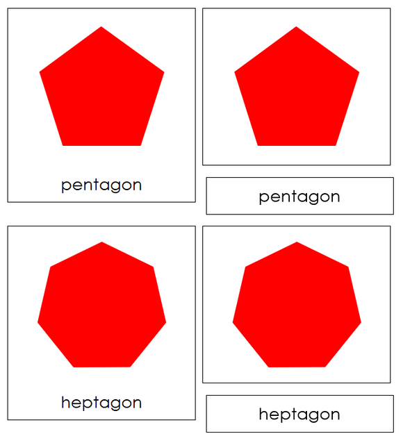 Types of Polygons Cards - Montessori Print Shop geometry cards