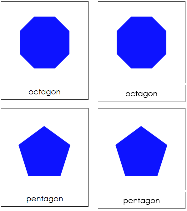 Polygons 3-Part Cards - Montessori Print Shop geometry cards