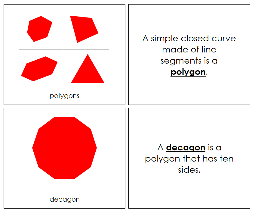 Polygons (complex concepts) Geometry Book - Montessori Print Shop Digital Download