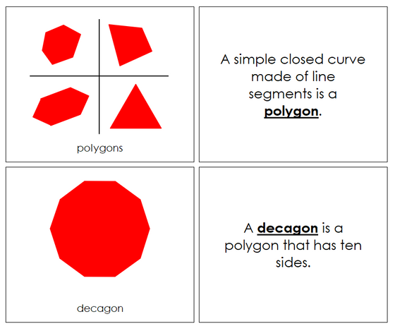 Polygons (complex concepts) Geometry Book - Montessori Print Shop