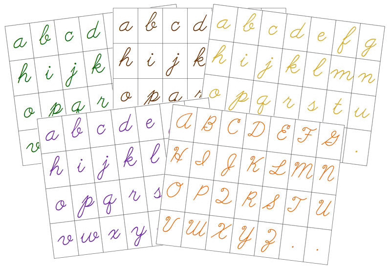 Alphabet Letters (NEW cursive) - Set 2 - Montessori Print Shop Digital Download