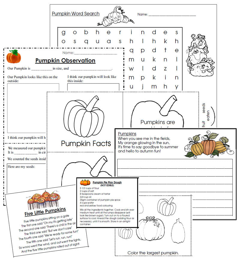 Pumpkin Unit Starter - Montessori Print Shop Digital Download
