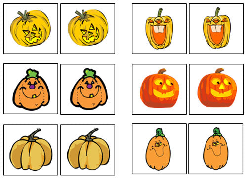 Pumpkin Match-Up & Memory Game - Montessori Print Shop Digital Download