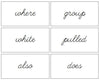 Puzzle Word Cards (cursive) - Montessori Print Shop