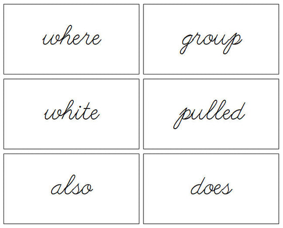 Puzzle Word Cards (cursive) - Montessori Print Shop Digital Download