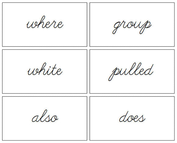 Puzzle Word Cards (cursive) - Montessori Print Shop Digital Download