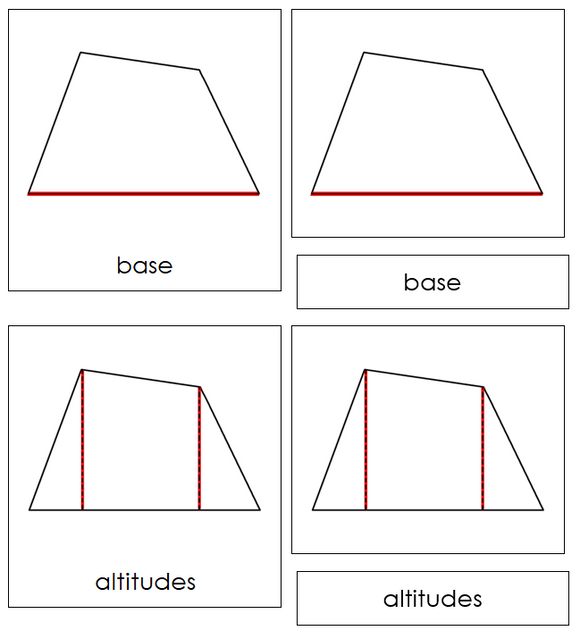 Study of a Quadrilateral Cards - Montessori Print Shop geometry cards