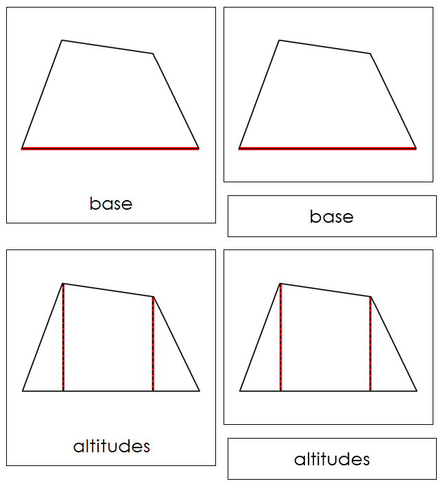 Study of a Quadrilateral 3-Part Cards - Montessori Print Shop geometry cards