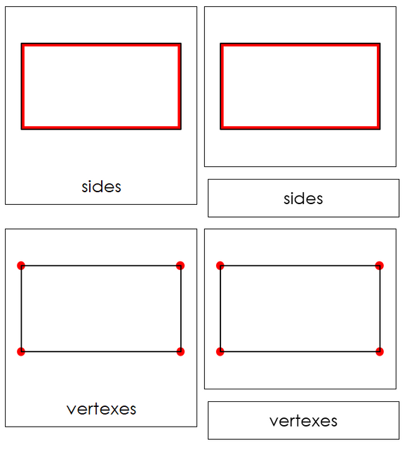 Study of a Rectangle Cards - Montessori Print Shop geometry cards