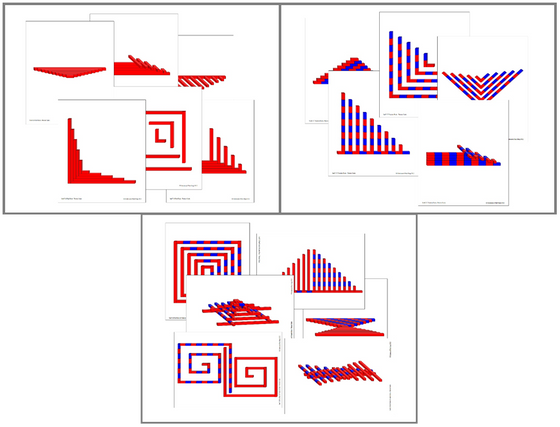 Montessori Red Rods & Number Rods Pattern Cards Bundle - Montessori Print shop