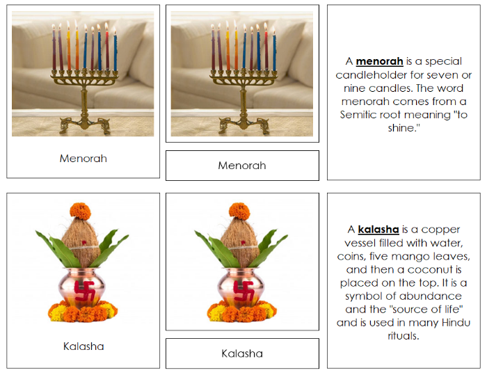 Religious Symbols Sorting Cards & Chart - Montessori Print Shop Digital Download