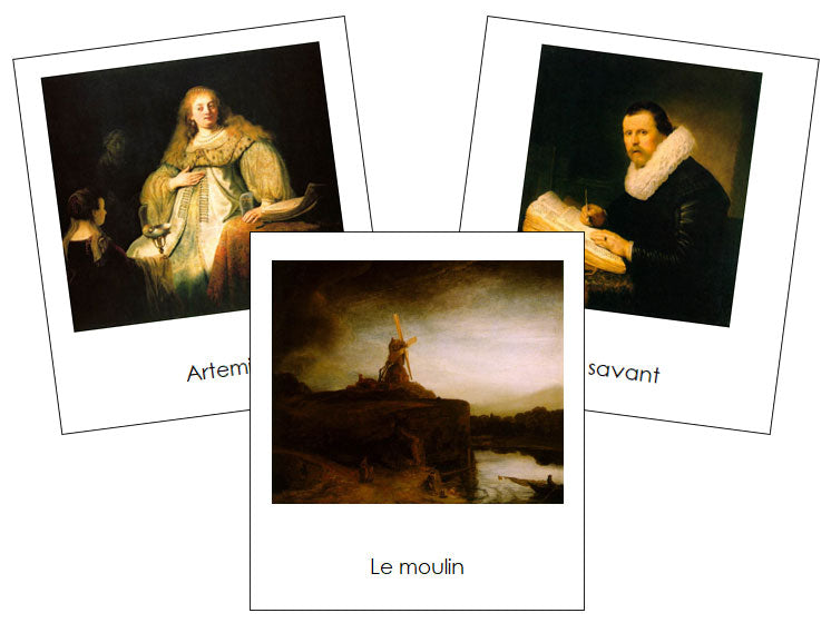 French - Rembrandt Art Cards - Montessori Print Shop Digital Download