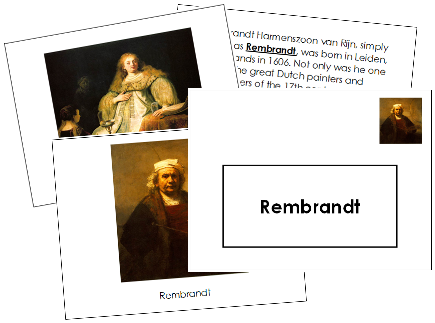 Rembrandt Art Book - montessori art materials