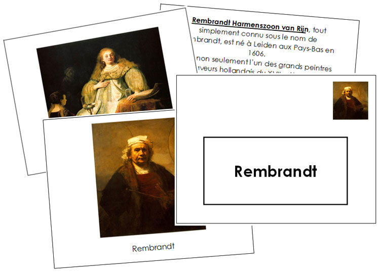 French - Rembrandt Art Book - Montessori Print Shop Digital Download