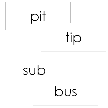 Reversible Word Cards (Anadromes) - Montessori language cards by Montessori Print Shop