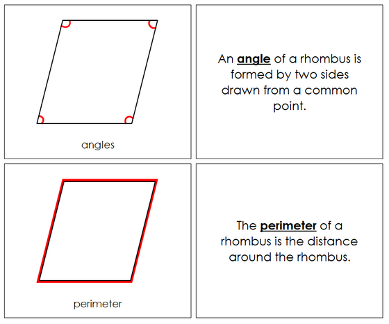 Study of a Rhombus Geometry Book - Montessori Print Shop