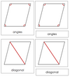 Study of a Rhombus 3-Part Cards - Montessori Print Shop geometry