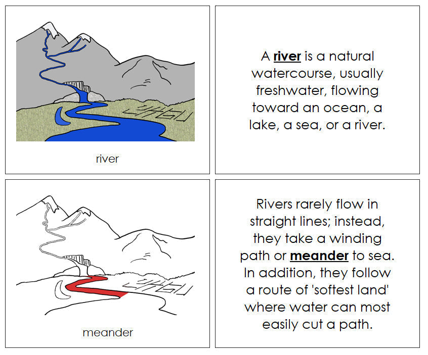 River Nomenclature Book (red) - Montessori Print Shop Digital Download