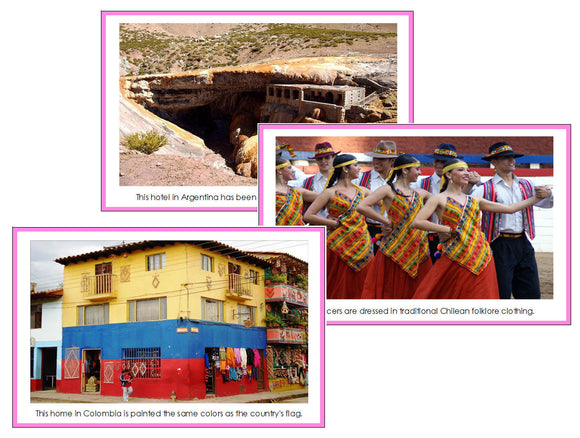 South America Geography Bundle - Montessori geography cards