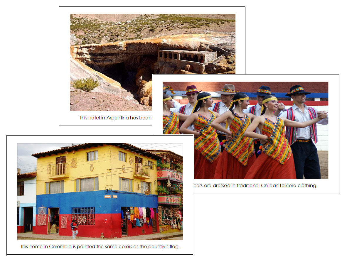 South America Continent Cards - Montessori Print Shop Digital Download