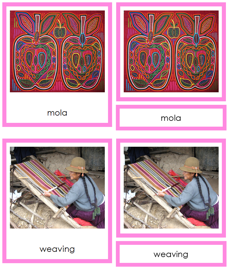 Culture of South America 3-Part Cards (color-coded) - Montessori Print Shop Digital Download