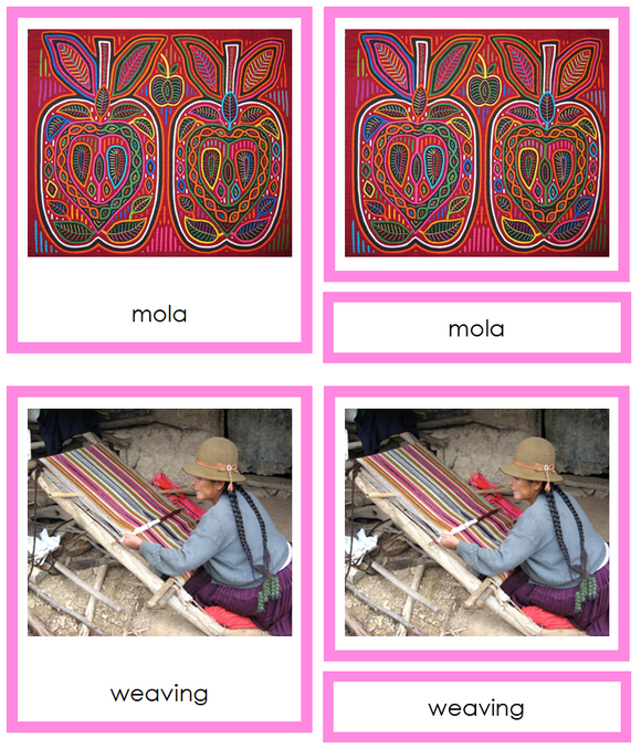 Culture of South America 3-Part Cards (color-coded) - Montessori Print Shop Digital Download